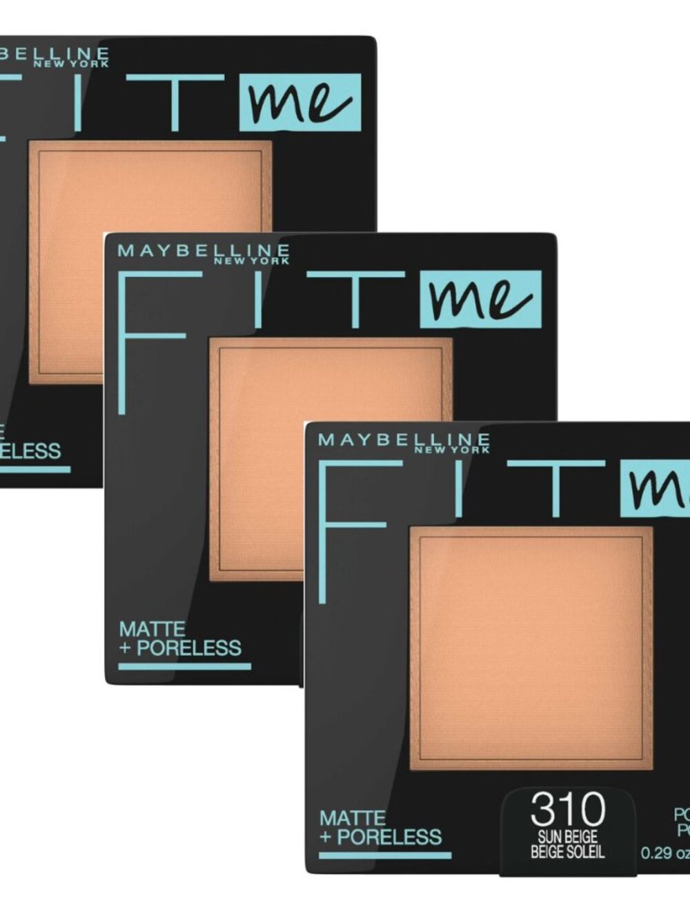 Maybelline Fit Me Matte Powder 310 Sun Beige 3 Pack - Picture 6 of 7